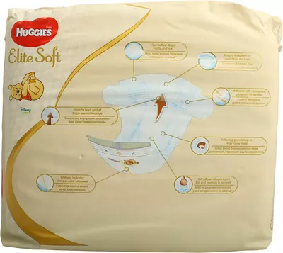 Подгузники для детей Хаггис Элит Софт (Huggies Elite Soft) размер 2 (4-6 кг) 25 шт — Фото 2