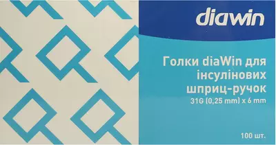 Голка Діавін (diaWin) для шприц-ручки 31G (0,25 мм*6 мм) 100 шт — Фото 1