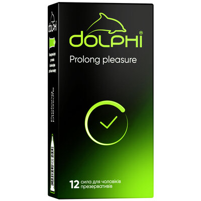 Презервативи Долфі (Dolphi Prolong pleasure) сила для чоловіків 12 шт — Фото 1
