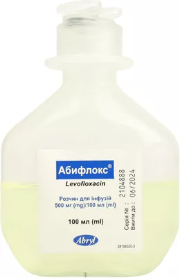 Абифлокс раствор для инфузий 500 мг/100 мл флакон 100 мл — Фото 4