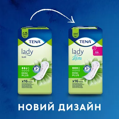 Прокладки урологічні жіночі Тена Леді Слім Міні Плюс (Tena Lady Slim Mini Plus) 16 шт — Фото 1