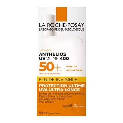 Ля Рош (La Roche-Posay) Антгелиос UVMune ультралегкий и ультрастойкий солнцезащитный флюид для лица для чувствительной кожи SPF50+ 50 мл — Фото 2