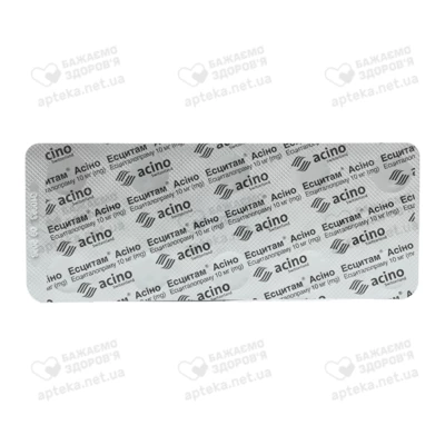 Есцитам Асіно таблетки вкриті оболонкою 10 мг №60 — Фото 3