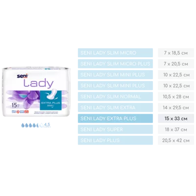Прокладки урологічні жіночі Сені Леді Екстра Плюс (Seni Lady Extra Plus) 15 шт — Фото 3