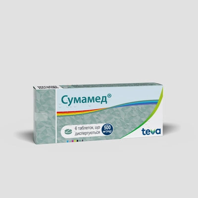 Сумамед таблетки диспергирующиеся 500 мг №6 — Фото 3