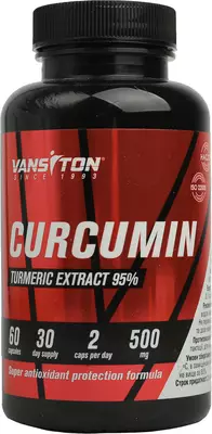 Куркумін капсули 500 мг банка №60 — Фото 1