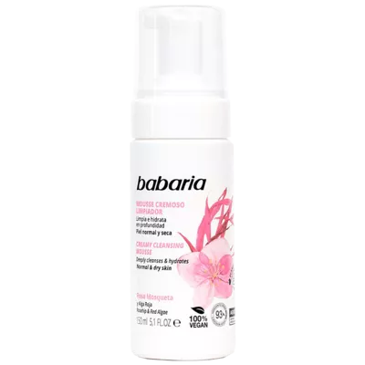 Бабария (Babaria) Крем-мусс для лица очищающий шиповник и красные водоросли 150 мл — Фото 1