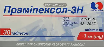 Прамипексол-ЗН таблетки 1 мг №30 — Фото 1