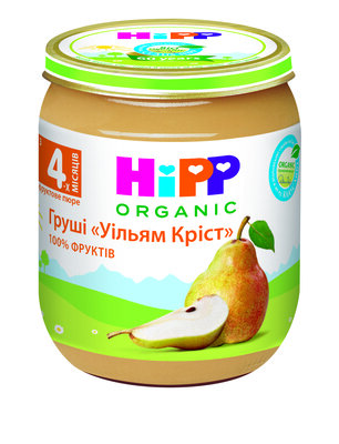 Пюре фруктовое Хипп (HiPP) груши "Уильям Крист" с 4 месяцев 125 г — Фото 1