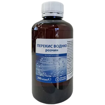 Перекис водню розчин 3% флакон 200 мл, Профі Фарм — Фото 1