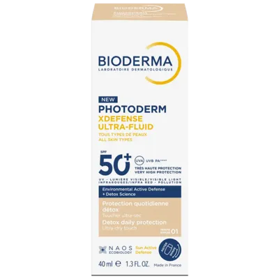 Биодерма (Bioderma) Фотодерм Икс Дефенс ультрафлюид SPF50+ тон 01 40 мл — Фото 2