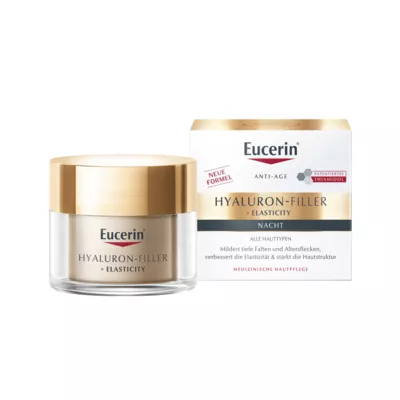 Юцерин (Eucerin) Гиалурон-филлер+ Эластисити крем антивозрастной ночной для более упругой кожи лица 50 мл — Фото 1