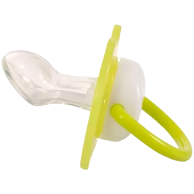 Пустышка Беби Тим (Baby Team) 3008 силиконовая ортодонтическая с колпачком ночная с 12 месяцев — Фото 1