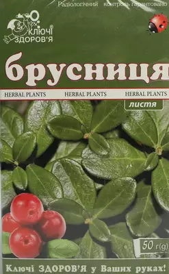 Фіточай Ключі Здоров'я Брусниця пачка 50 г — Фото 1