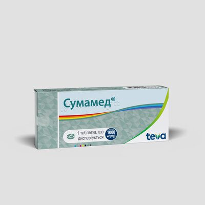 Сумамед таблетки диспергирующиеся 1000 мг №1 — Фото 1