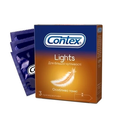 Презервативи Контекс (Contex Lights) особливо тонкі 3 шт — Фото 1