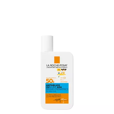 Ля Рош (La Roche-Posay) Антгелиос UVMune 400 Дермо-Педиатрикс флюид легкий солнцезащитный для чувствительной кожи склонной к раздражениям детский SPF50+ 50 мл — Фото 1