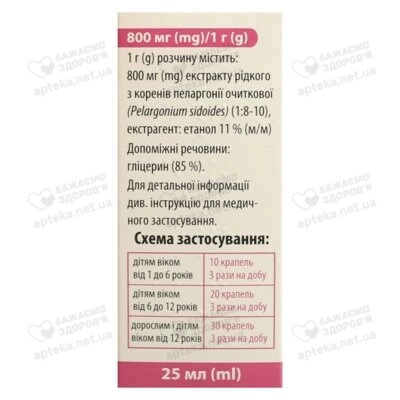 Пелорсін розчин оральний 800 мг/1 г флакон 25 мл — Фото 2