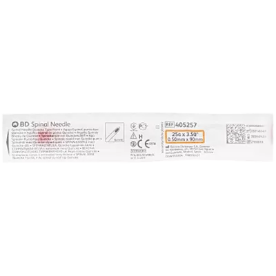 Игла для спинальной анестезии Спинокан (Spinocan) размер 25G (0,5 мм*88 мм) цвет оранжевый — Фото 1