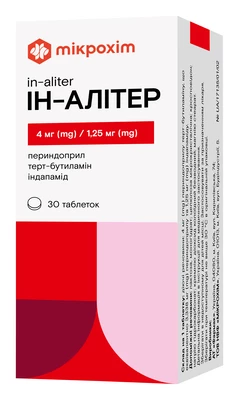 Ін-Алітер таблетки 4 мг/1,25 мг №30 — Фото 1