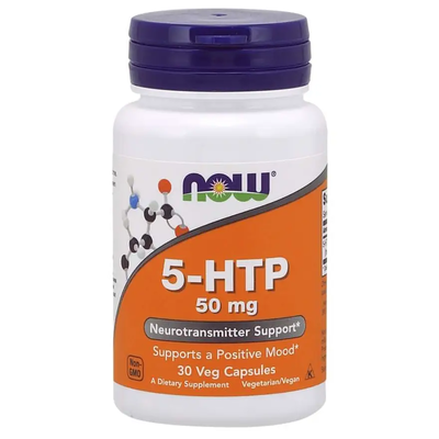 5-НТР 5-гідрокси L-триптофан Нау (Now) капсули 50 мг №30 — Фото 1