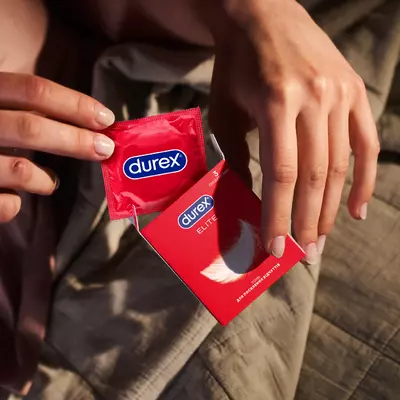 Презервативи Дюрекс (Durex Elite) латексні з силіконовою змазкою тонкі 3 шт — Фото 7