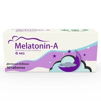 Мелатонін-А таблетки 6 мг №50 — Фото 1