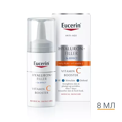 Юцерин (Eucerin) Гиалурон-филлер сыворотка антивозрастная витамин C бустер для всех типов кожи 8 мл — Фото 2