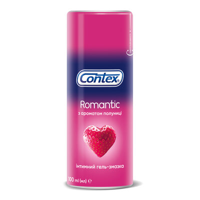 Гель-змазка Контекс (Contex Romantic) з ароматом полуниці 100 мл — Фото 1