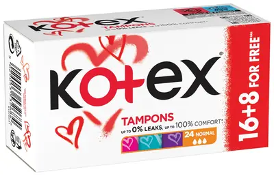 Тампоны Котекс Ультра сорб нормал (Kotex Ultra sorb normal) 16 шт+ 8 шт — Фото 2
