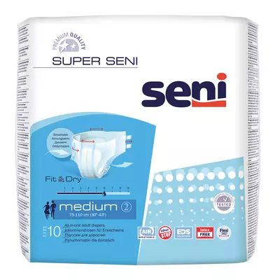 Подгузники для взрослых Супер Сени Медиум (Super Seni Medium) размер 2 10 шт — Фото 1