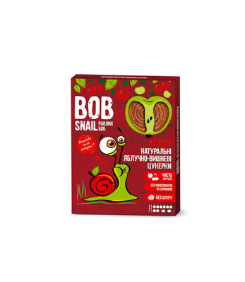 Цукерки натуральні Равлик Боб (Bob Snail) яблуко-вишня 120 г — Фото 1