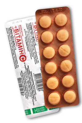 Витамин С таблетки для жевания со вкусом апельсина 400 мг №12, Хелз Хаус — Фото 1