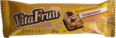 Батончик-мюсли ВитаФрут (VitaFruit) витаминизированный глазированный медовая дыня 25 г — Фото 1