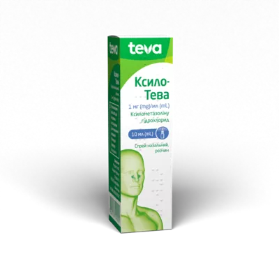 Ксило-Тева спрей назальний 0,1% флакон 10 мл — Фото 1