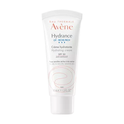 Авен (Avene) Гидранс UV Рич крем увлажняющий антиоксидантный для сухой и очень сухой чувствительной кожи SPF30 40 мл — Фото 1