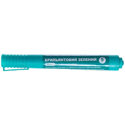 Брилиантовый зеленый Ликол раствр спиртовой 1% флакон-карандаш 5 мл — Фото 1