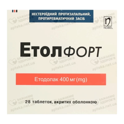 Етол форт таблетки вкриті оболонкою 400 мг №28 — Фото 1