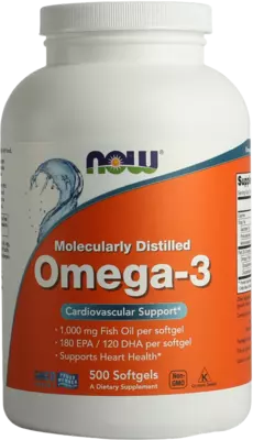 Нау (Now) Омега-3 капсулы №500 — Фото 1