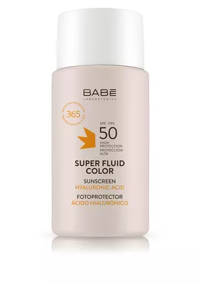Бабе Лабораториос (Babe Laboratorios) солнцезащитный тонирующий ВВ супер флюид для всех типов кожи SPF50 50 мл — Фото 1