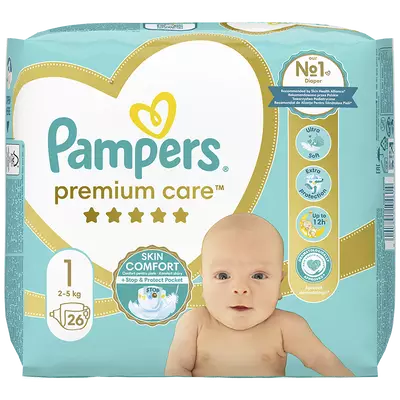 Підгузники для дітей Памперс Преміум Кеа (Pampers Premium Care) розмір 1 (2-5 кг) 26 шт — Фото 2