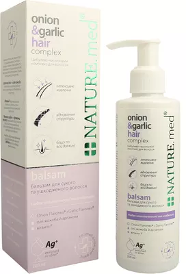 НатурМед (NATURE.med) Луково-чесночный комплекс бальзам для сухих и поврежденных волос 200 мл — Фото 5