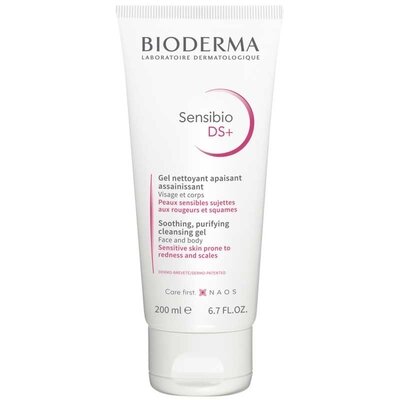 Биодерма (Вioderma) Сансибио DS+  гель очищающий для чувствительной кожи лица и тела 200 мл — Фото 1