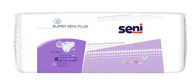 Подгузники для взрослых Супер Сени Плюс Экстра Лардж (Super Seni+ Extra Large 4) размер 4 30 шт — Фото 1