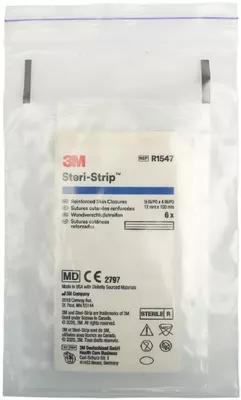 Пластырь Стери-стрип (Steri-strip) размер 1,2 см*10 см 1 шт — Фото 2