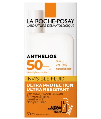 Ля Рош (La Roche-Posay) Антгеліос UVMune ультралегкий та ультрастійкий сонцезахисний флюїд для обличчя для чутливої шкіри SPF50+ 50 мл — Фото 1