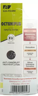 Эльфа Фарм (Elfa Pharm) Октенифур набор против умеренной перхоти (шампунь 9 в 1 200 мл + лосьон 250 мл) — Фото 4
