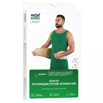 Корсет протирадикулітний зігріваючий Медтекстиль (Medtextile) 3051 розмір M/L — Фото 1