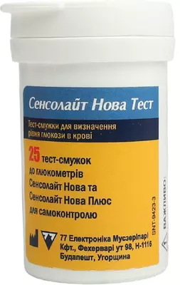Тест-смужки SensoLite Nova Test 25 шт — Фото 6
