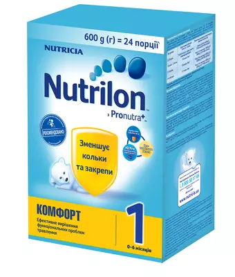Суміш молочна Нутрілон 1 (Nutrilon) Комфорт з 0-6 місяців 600 г — Фото 1